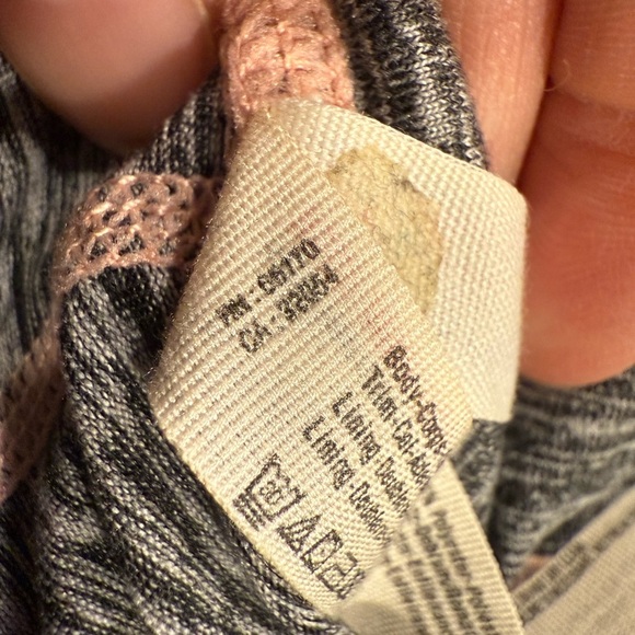 FP Movement Gray White, and Pink Colorblock Leggings with High Waist Active Fun - Picture 11 of 13